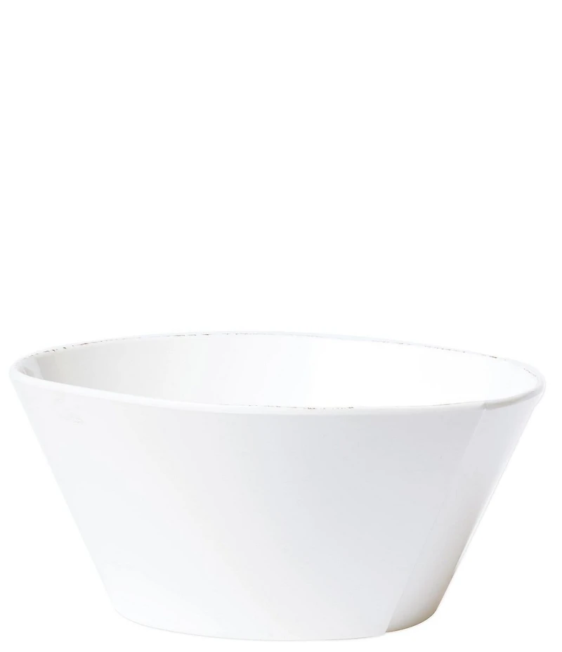 VIETRI Melamine Lastra White Large Stacking Serving Bowl