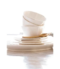 VIETRI Melamine Lastra White Oval Platter