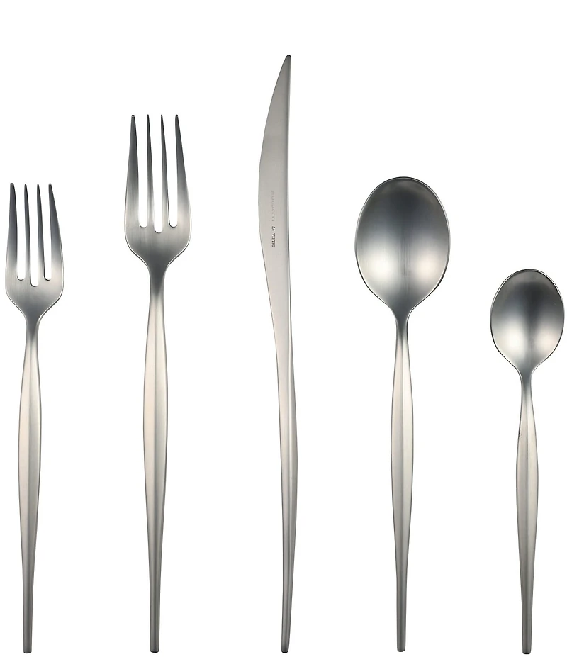 VIETRI Natura Silver Satin 5-Piece Place Setting- Set of 4