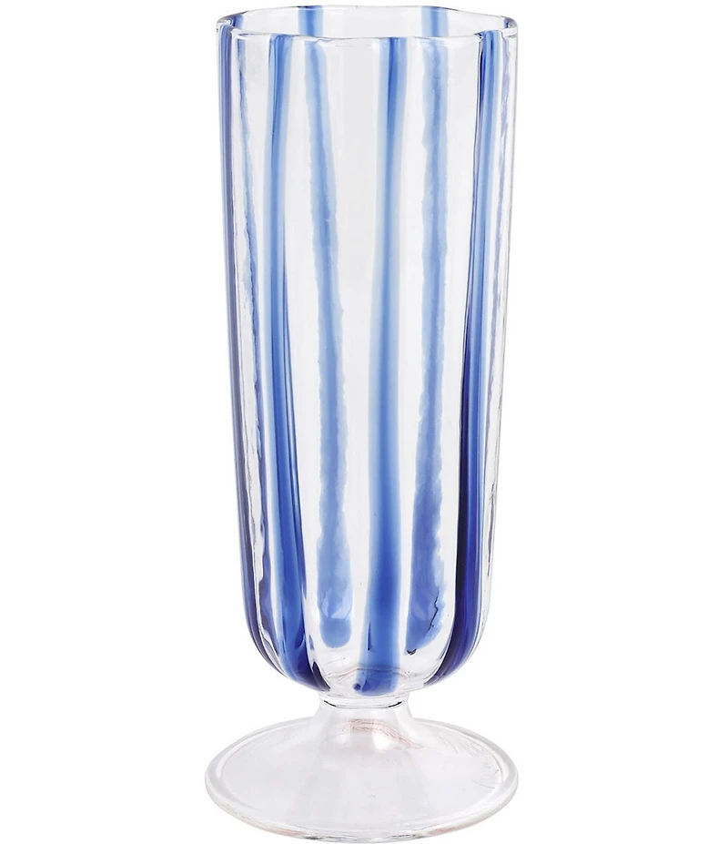 VIETRI Nuovo Stripe Collection Champagne Glass