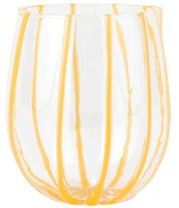 VIETRI Nuovo Stripe Collection Stemless Wine Glass