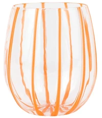VIETRI Nuovo Stripe Collection Stemless Wine Glass