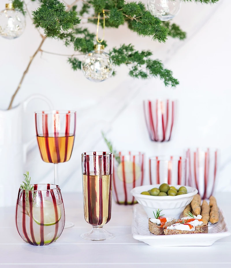 VIETRI Nuovo Stripe Tall Tumbler