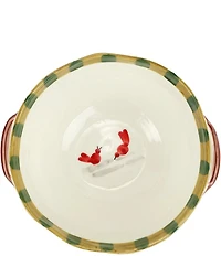 VIETRI Old St Nick Handled Bowl with Bird Watcher
