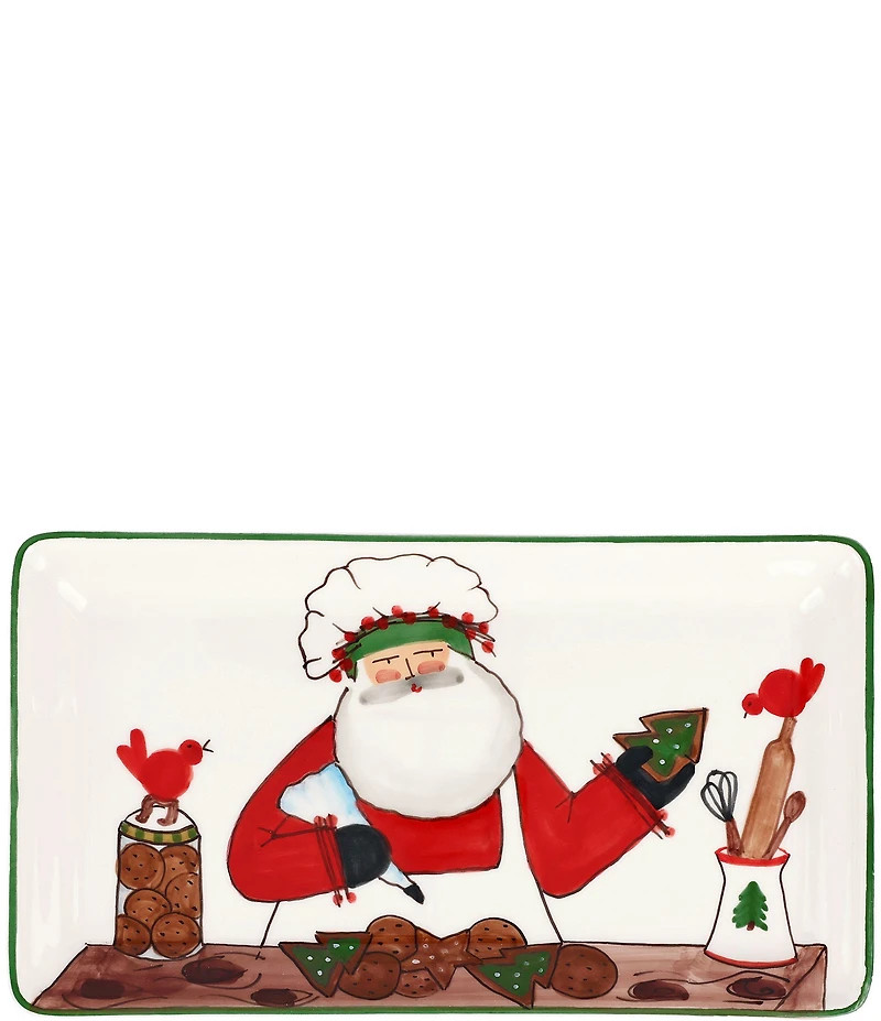 VIETRI Old St. Nick 2025 Limited Edition Rectangular Platter