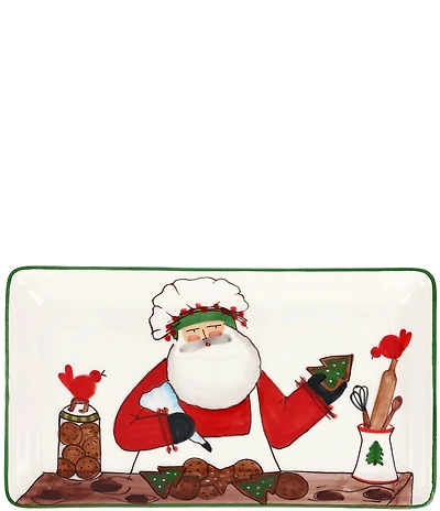 VIETRI Old St. Nick 2025 Limited Edition Rectangular Platter
