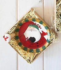 VIETRI Old St. Nick Canape Plate with Cork Stopper