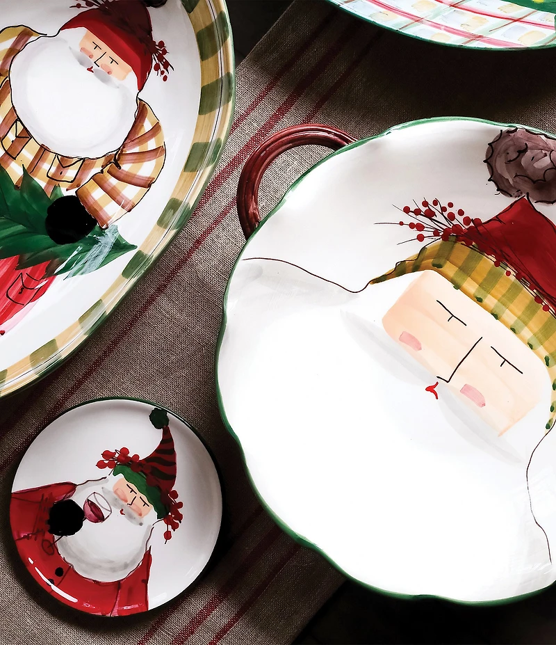 VIETRI Old St. Nick Cocktail Plates, Set of 4