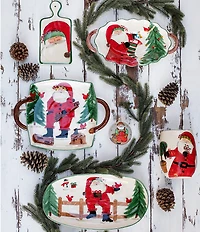 VIETRI Old St. Nick Handled Square Platter