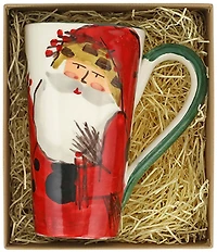 VIETRI Old St. Nick Latte Mug with Bird Nest