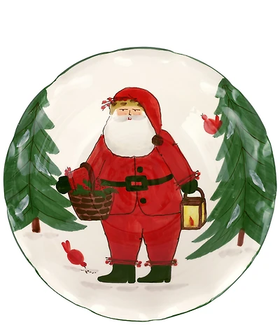 VIETRI Old St. Nick Pedestal Fruit Bowl