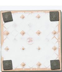 VIETRI Old St. Nick Trivet Green Border with Wood Pile
