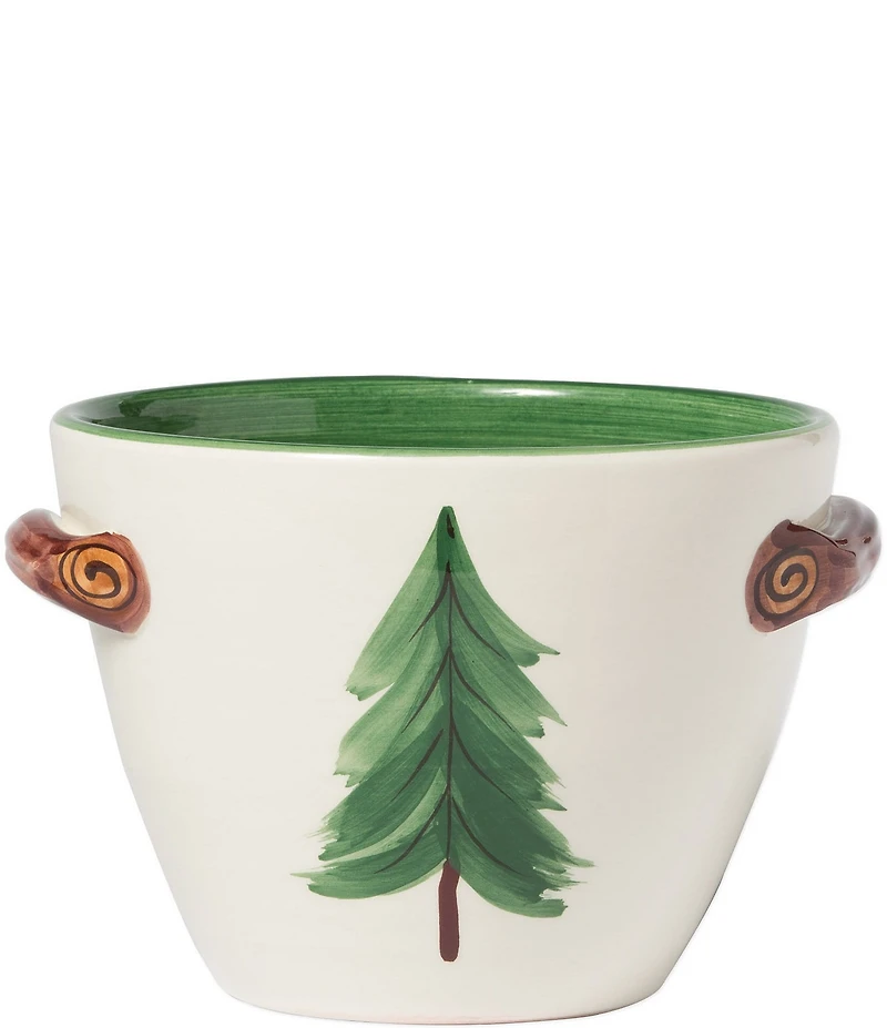 VIETRI Old St.Nick Handled Deep Popcorn Serving Bowl