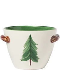 VIETRI Old St.Nick Handled Deep Popcorn Serving Bowl