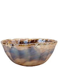 VIETRI Onda Glass Tortoise Shell Collection Bowl