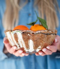 VIETRI Onda Glass Tortoise Shell Collection Bowl