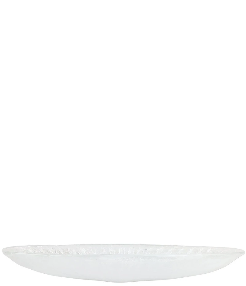 VIETRI Onda Glass Long Oval Serving Bowl