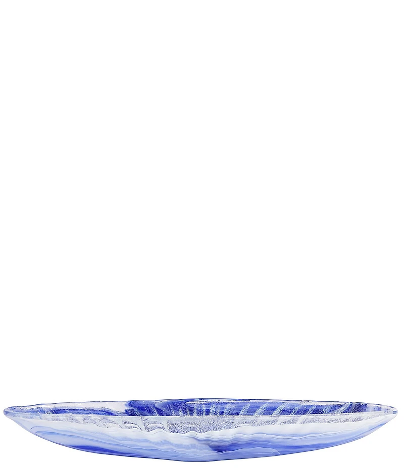 VIETRI Onda Glass Long Oval Serving Bowl