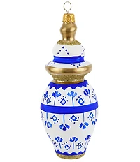 VIETRI Ornaments Figural Ginger Jar with Small Flowers Ornament