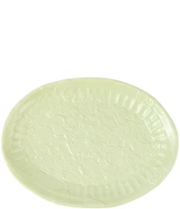 VIETRI Pietra Fiori Collection Pistachio Oval Platter