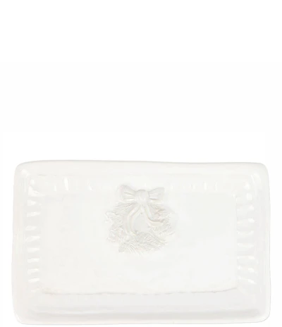 VIETRI Pietra Natale Wreath Rectangular Tray