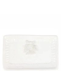 VIETRI Pietra Natale Wreath Rectangular Tray