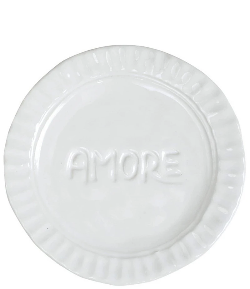 VIETRI Pietra Serena Amore Plate