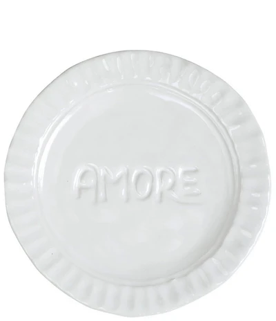 VIETRI Pietra Serena Amore Plate