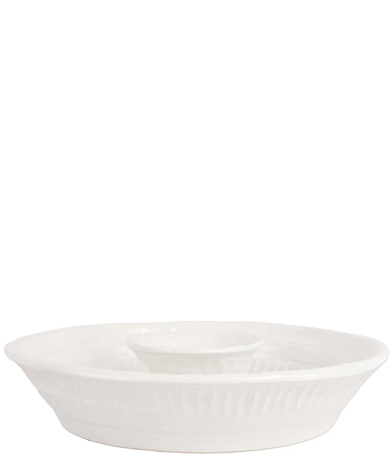 VIETRI Pietra Serena Chip and Dip Server