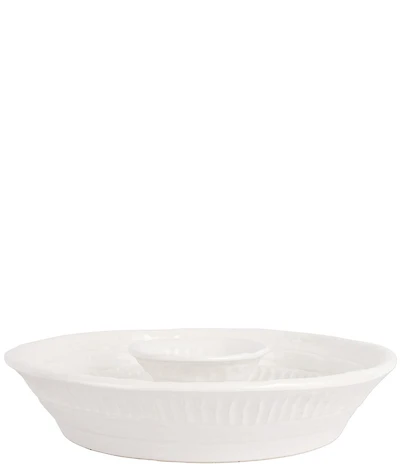VIETRI Pietra Serena Chip and Dip Server
