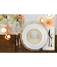 VIETRI Pietra Serena Collection White Dinner Plate