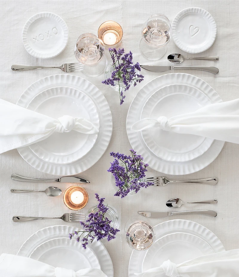 VIETRI Pietra Serena Collection White Dinner Plate