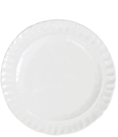 Vietri Pietra Serena Collection White Salad Plate