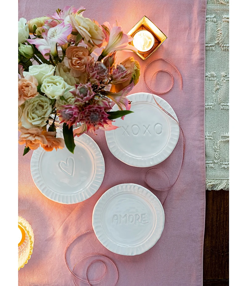 VIETRI Pietra Serena XOXO Plate