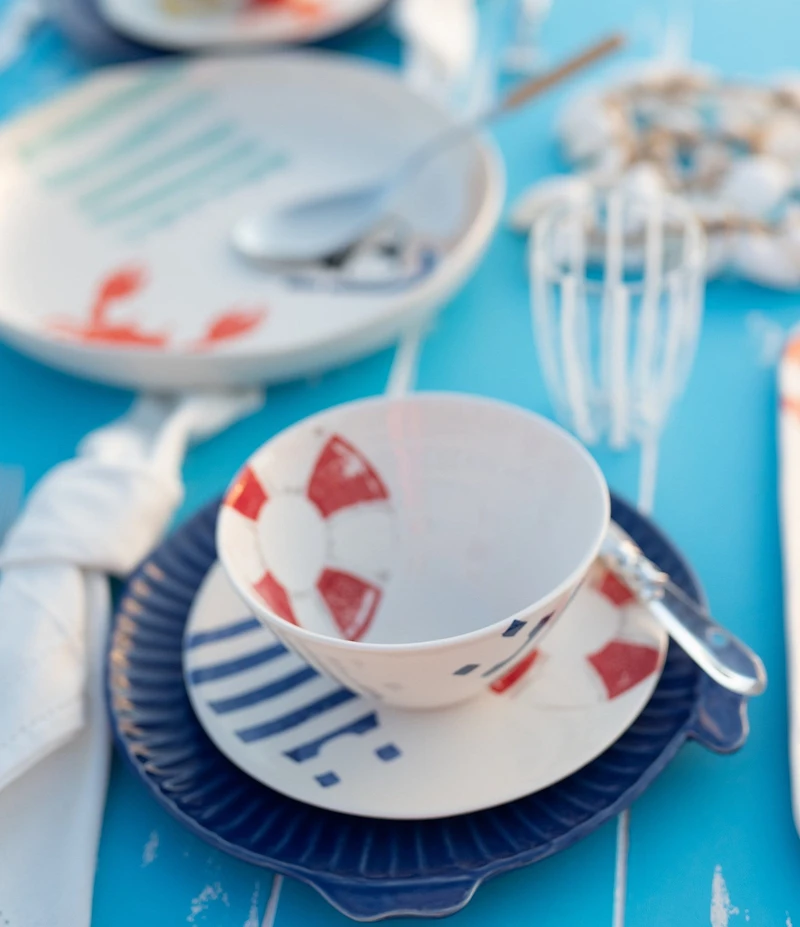 VIETRI Riviera Life Preserver Salad Plate