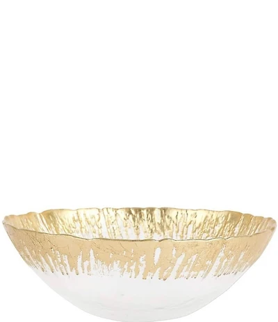 VIETRI Rufolo Glass Gold Brushstroke Small Bowl