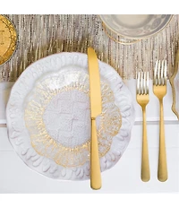 VIETRI Rufolo Glass Gold Canape Plate