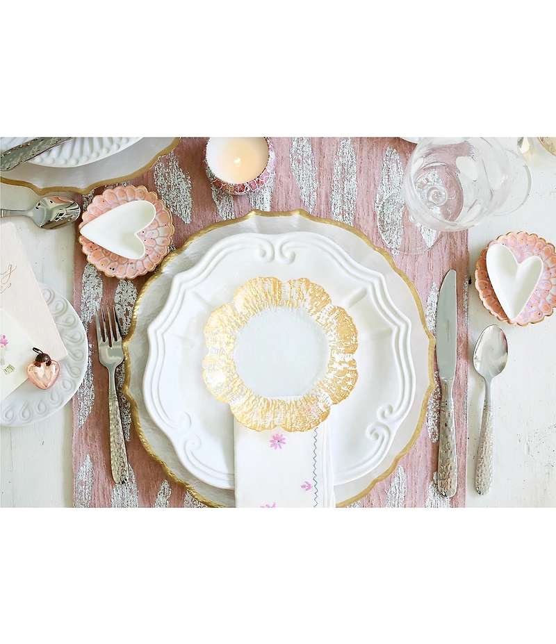VIETRI Rufolo Glass Gold Canape Plate