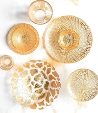 VIETRI Rufolo Glass Gold Giraffe Medium Shallow Bowl