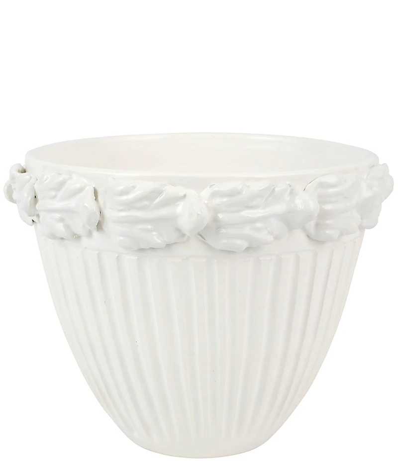 VIETRI Rustic Garden Acanthus Leaf Planter/Cachepot