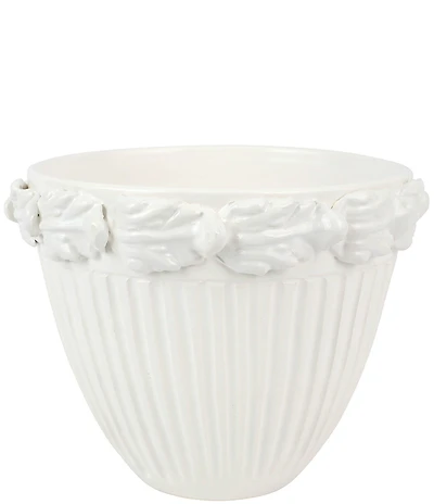 VIETRI Rustic Garden Acanthus Leaf Planter/Cachepot