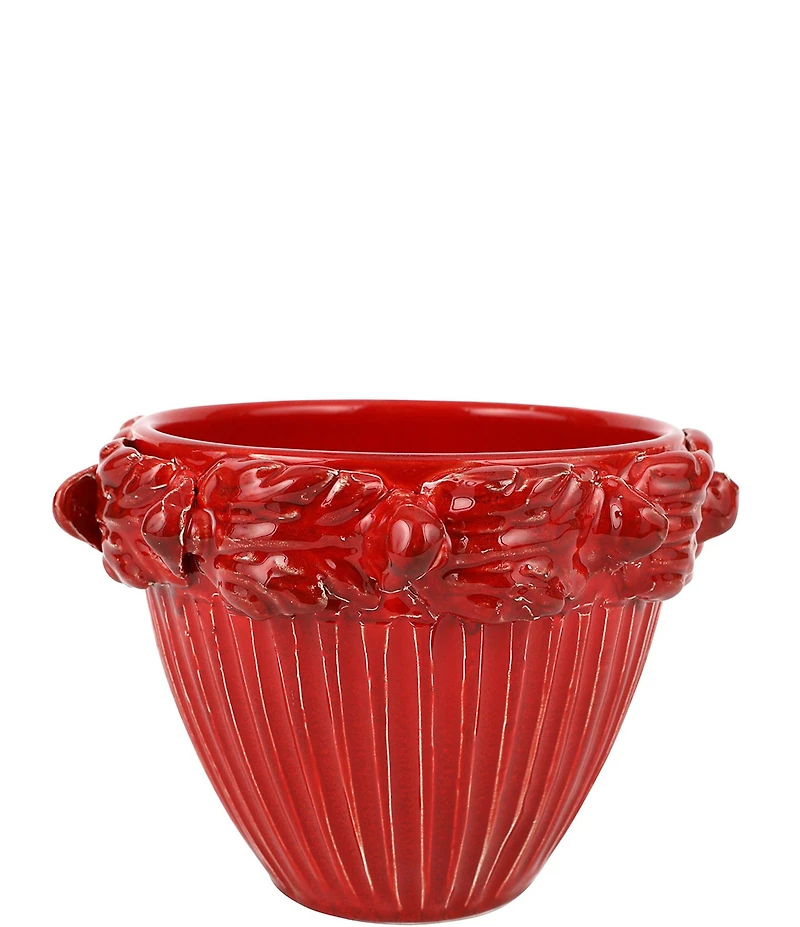 VIETRI Rustic Garden Acanthus Leaf Planter/Cachepot