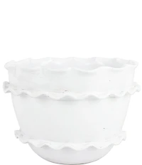 VIETRI Rustic Garden Ruffle Round Planter
