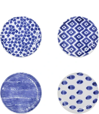 VIETRI Santorini Assorted Cocktail Plate Set of 4