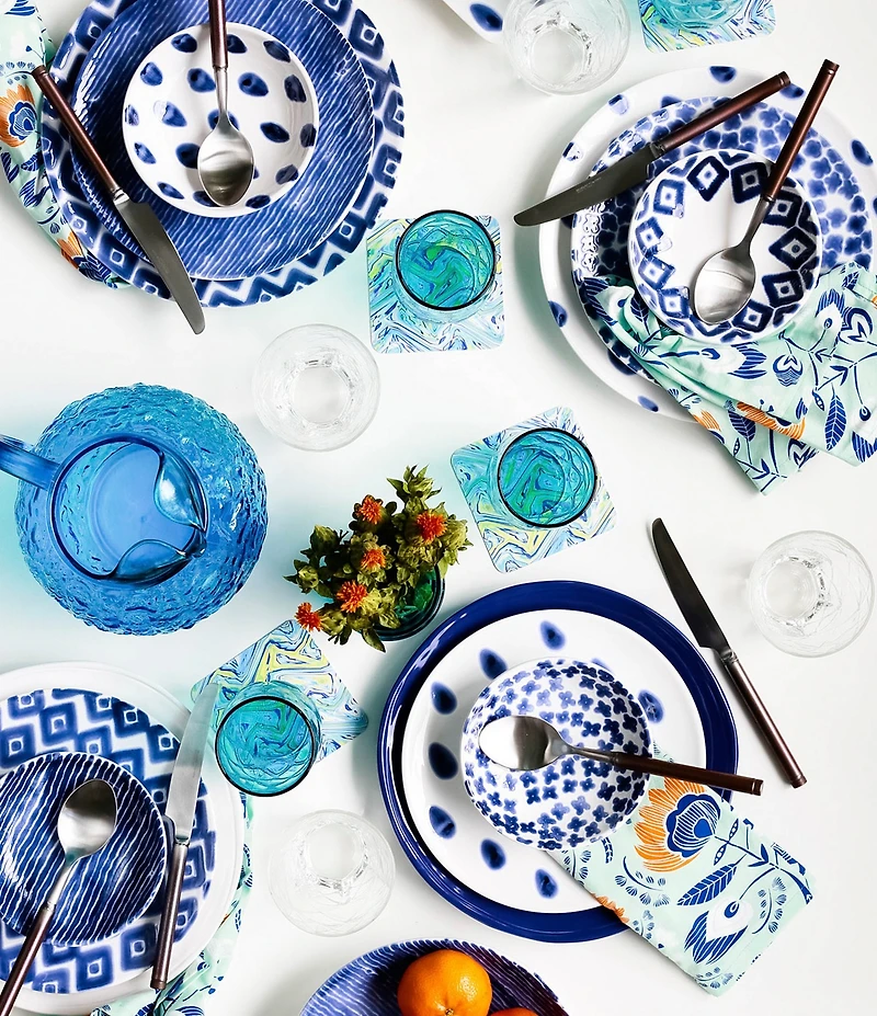 VIETRI Santorini Assorted Dinner Plates Set of 4