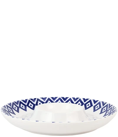 VIETRI Santorini Collection Diamonds Chip & Dip Server