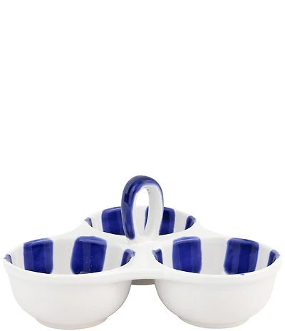 VIETRI Santorini Collection Dot Three-Part Server