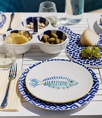 VIETRI Santorini Collection Dot Three-Part Server