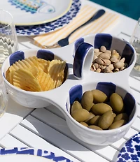 VIETRI Santorini Collection Dot Three-Part Server