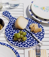 VIETRI Santorini Collection Flowers Round Cheese Board